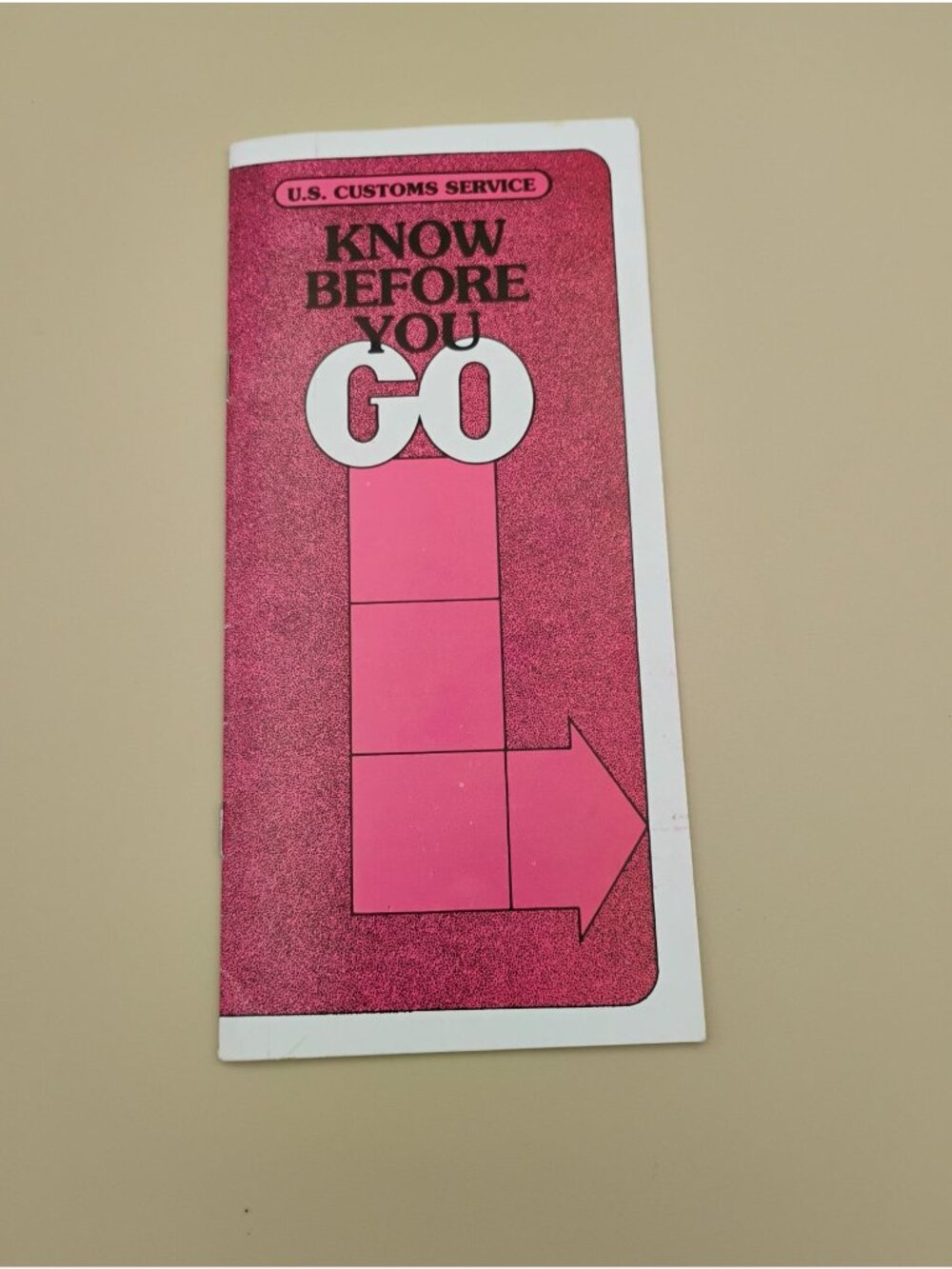 1984 Vintage U.S. Customs Service "Know Before You Go" Pamphlet Publication